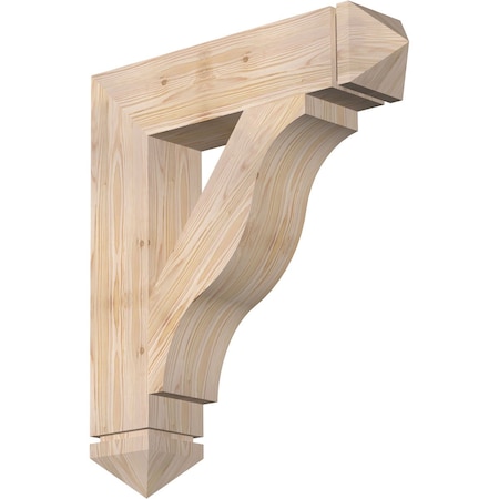 Ekena Millwork Funston Arts & Crafts Smooth Bracket, Douglas Fir, 5 1/2"W x 26"D x 30"H BKT06X26X30FST03SDF
